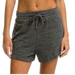 Aviator Nation - LOGO EMBROIDERY LIGHT WEIGHT LOUNGER SHORT - HEATHER